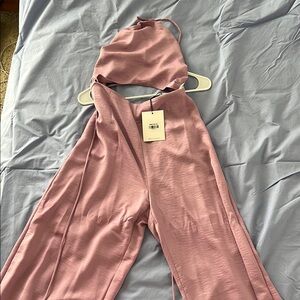 Lilac Halter Top and Pants Set